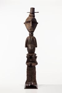 Figurative Male Ogborn Headdress by Igbo (Ibeku, Olordo, Olokoro Or Ngwa Group), Umuahia Area, Cross River, Nigeria contemporary artwork sculpture