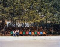 Minefield―View of minefield located by tourist attraction in the Demilitarized Zone, Paju City, South Korea by Tomoko Yoneda contemporary artwork photography