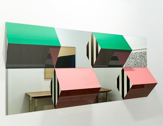 Prisms and Mirrors, high reliefs,  situated works by Daniel Buren contemporary artwork