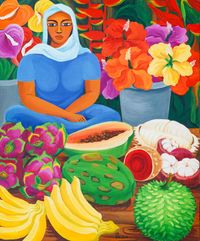 Fruit Shop in Mexico by Jung Kangja contemporary artwork painting