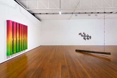 Exhibition view, Jim Lambie, Wild Is The Wind, Roslyn Oxley9 Gallery, Sydney (October 30 – November 23, 2019); Photo: Luis Power