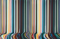 White and Black (Doubled) by Ian Davenport contemporary artwork painting, works on paper, sculpture