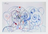 Symbiotic Fear by George Condo contemporary artwork works on paper, drawing