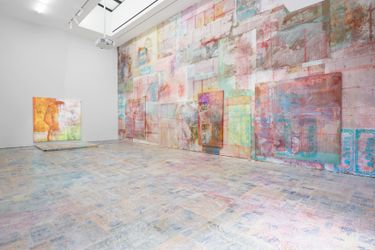 Exhibition view: Mandy El-Sayegh, The Amateur, Lehmann Maupin, New York (31 March–29 April 2023). Courtesy the artist and Lehmann Maupin, New York, Hong Kong, Seoul, and London.
