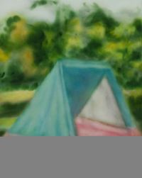 Tent in Two Colors by Naofumi Maruyama contemporary artwork painting