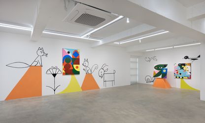 Exhibition view: Ad Minoliti, Geometries of the Forest, Peres Projects, Seoul (22 June–30 August 2023). Courtesy Peres Projects. Photo: Siwoo Lee, OnArt Studio.