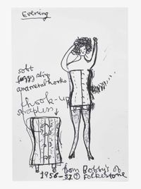 Corset by Rose Wylie contemporary artwork painting, works on paper