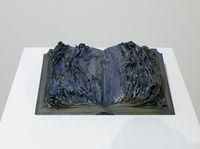 Blue Saved Book by Jean Boghossian contemporary artwork sculpture