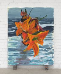 The Omen (Orange Lily) by Enrique Martínez Celaya contemporary artwork painting
