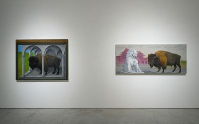 Exhibition view: Zhang Hongtu, If Bison Can Dream, Tina Keng Gallery, Taipei (27 November 2021–22 January 2022). Courtesy Tina Keng Gallery.         