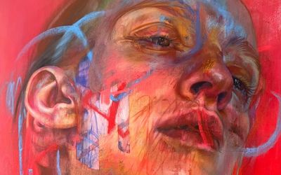Jenny Saville, To be titled (2022) (detail). Acrylic and pastel on linen. 150 × 120 cm. © Jenny Saville. Courtesy Gagosian.Image from:17 October–22 December 2022Jenny SavilleLatentView ExhibitionFollow ArtistEnquire