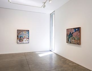 Exhibition view: Raquib Shaw, Landscapes, Pace Gallery, 537 West 24th Street, New York (5 April–18 May 2019). © Raqib Shaw. Courtesy Pace Gallery.
