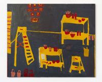 The Studio (Yellow) by Florence Hutchings contemporary artwork painting, works on paper