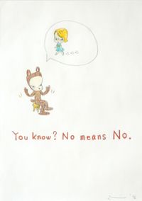 You know? No means No. by Yoshitomo Nara contemporary artwork works on paper, drawing