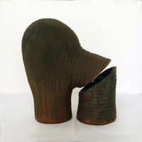 Headcase 09 by Julia Morison contemporary artwork sculpture, ceramics