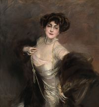 Portrait of Mary (née Reynolds) Diaz-Albertini (1855–1933) by GIOVANNI BOLDINI contemporary artwork painting, works on paper