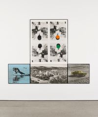 Rhino / Building / Man x 4 / Car by John Baldessari contemporary artwork works on paper, print