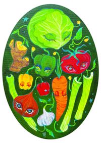 Vegetable Soup by Charlotte Mui Ngo-Suet contemporary artwork painting