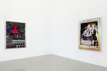Exhibition view: Rachel Harrison, Scanner Pro Paintings, MEYER KAINER, Vienna (6 November 2021–8 January 2022). Courtesy Meyer Kainer.