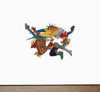 New American Quetzalcoatl (Ebony Alabaster) by Donald Guevara contemporary artwork painting