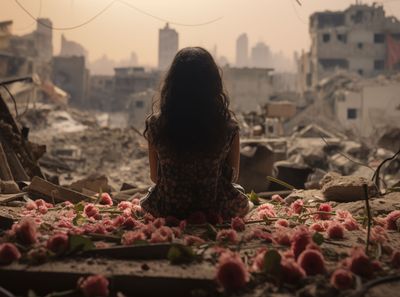 Sami Samawi’s AI Art Depicts Mediated Experience of Gaza War
