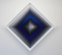 La forma ti porta dove va il blu by Alberto Biasi contemporary artwork painting, works on paper, sculpture