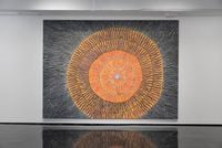 Big Fish Net Orange, Black and White by Kieren Karritpul contemporary artwork painting