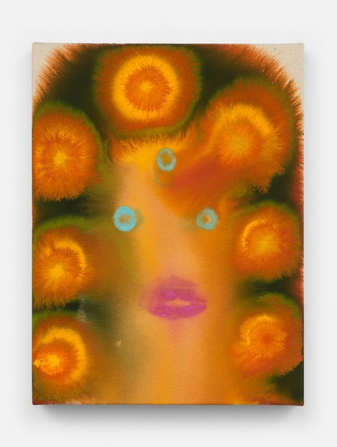 Flowers in her Hair (Orange) by Aaron Johnson contemporary artwork