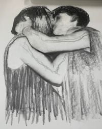 Kiss by Alexander Tinei contemporary artwork works on paper, drawing