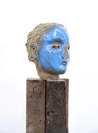 (Untitled) blue head by Vanessa Beecroft contemporary artwork sculpture