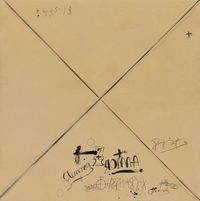 Matèria ocre amb X by Antoni Tàpies contemporary artwork sculpture