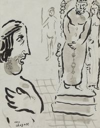 Esther Accuse Aman by Marc Chagall contemporary artwork works on paper, drawing