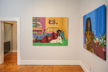Exhibition view: David Olatoye, Love And Life, Christopher Moller Gallery, Cape Town (8 August 2023 – 5 January 2023). Courtesy Christopher Moller Gallery, Cape Town.