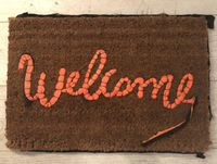 Welcome Mat by Banksy contemporary artwork sculpture