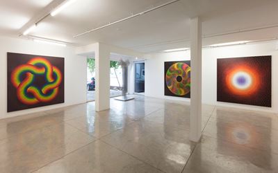 Exhibition view: Julio Le Parc, 9 + 3 + RV, Galeria Nara Roesler, São Paulo (25 November-7 February 2018). Courtesy Galeria Nara Roesler, São Paulo.