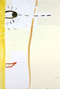 Looking Round Corners by Rose Wylie contemporary artwork painting, works on paper, print