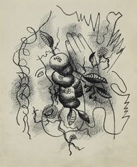 Composition au profil et à la main by Fernand Léger contemporary artwork painting, works on paper, drawing