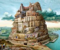 Babel London (after Bruegel) by Emily Allchurch contemporary artwork print