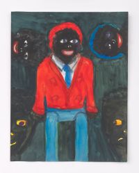 Male Doll with Two Heads and Two Masks by Betye Saar contemporary artwork painting