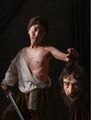 Self-Portraits through Art History (Two Caravaggios / David Painting Goliath) by Yasumasa Morimura contemporary artwork 2