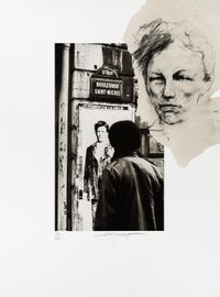 Rimbaud, Boulevard Saint-Michel by Ernest Pignon-Ernest contemporary artwork photography, print