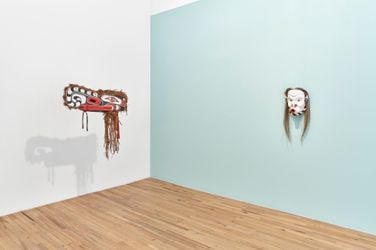 Exhibition view: Beau Dick, Walas Gwa'yam / Big, Great Whale, 22 Cortlandt Alley & 394 Broadway, New York (11 April–11 May 2024). Courtesy Andrew Kreps Gallery.