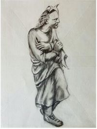 天使的预兆 L’Ange Annonciateur by 马歇尔·雷斯 Martial Raysse contemporary artwork works on paper, drawing