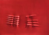 Rosso (Red) by Agostino Bonalumi contemporary artwork works on paper