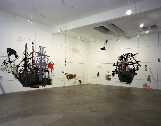 Image: Sally Smart, The Exquisite Pirate, 2006. Exhibition view, mixed media, Postmasters Gallery, New York, USA.