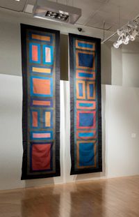 Panel A and Panel B by Chant Avedissian contemporary artwork textile
