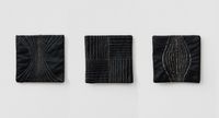 Black Linear System II [Układ linearny czarny II] by Barbara LEVITTOUX-ŚWIDERSKA contemporary artwork sculpture