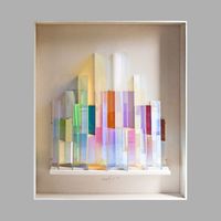 Coloured Glass-relief by Heinz Mack contemporary artwork sculpture