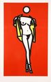 Woman taking off man's shirt by Julian Opie contemporary artwork 4