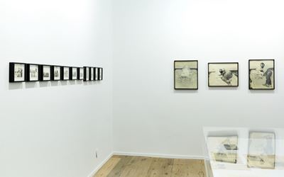 Exhibition view: Paulo Bruscky, Solo Exhibition, Galeria Nara Roesler, New York (1 May–24 June 2017). Courtesy Galeria Nara Roesler.